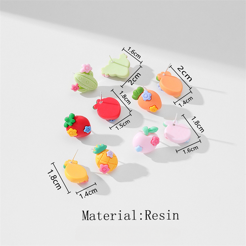 Wholesale Resin Fruit Earrings